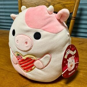 8” Valentines Reshma the Strawberry Cow Squishmallow